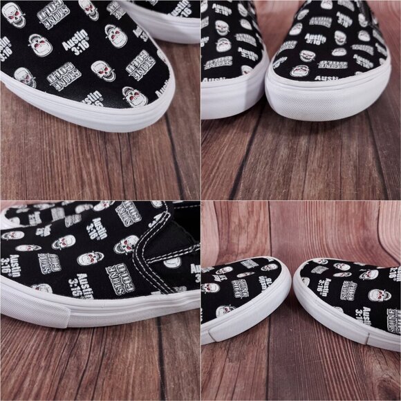 Chalk Line Apparel Mens Size 11 Slip On Low WWE Stone Cold Steve Austin 3:16 - Picture 10 of 15